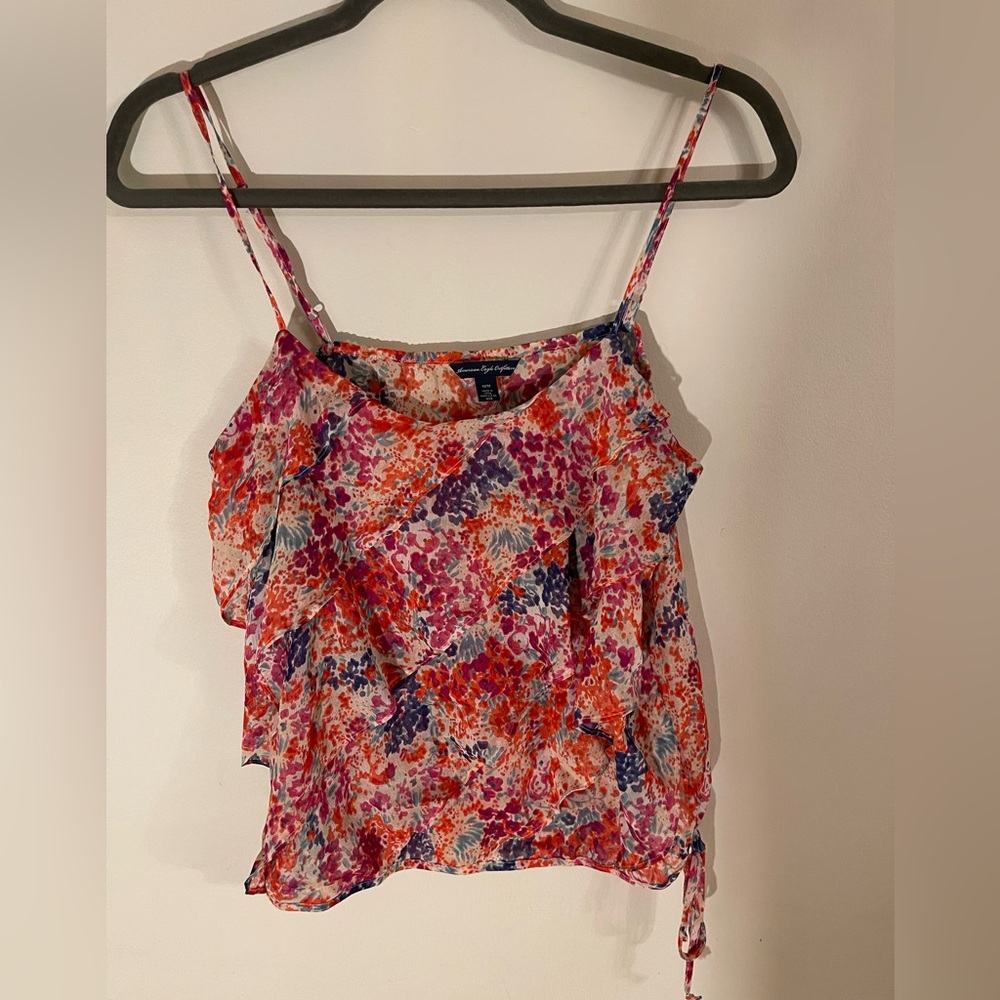 American Eagle Outfitters Floral Camisole - Red, Pink, Purple